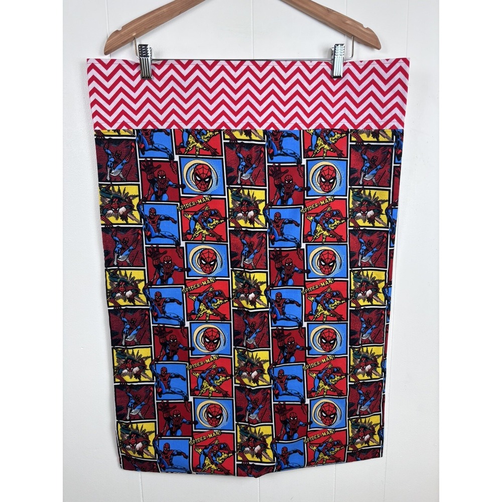 Handmade SPIDER MAN Pillowcase Standard Size Superhero Comic Red‎ Blue 1 PC